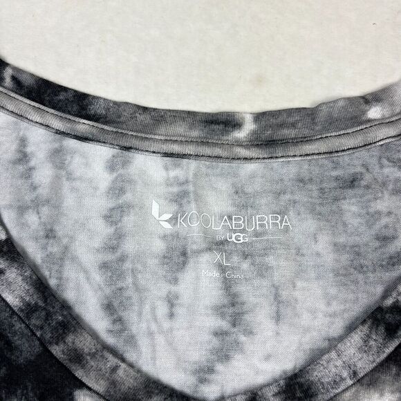 Ugg Koolaburra Knit T-Shirt Hippie Tie Dye Boho Short Sleeve Festival Top XL - Picture 5 of 11